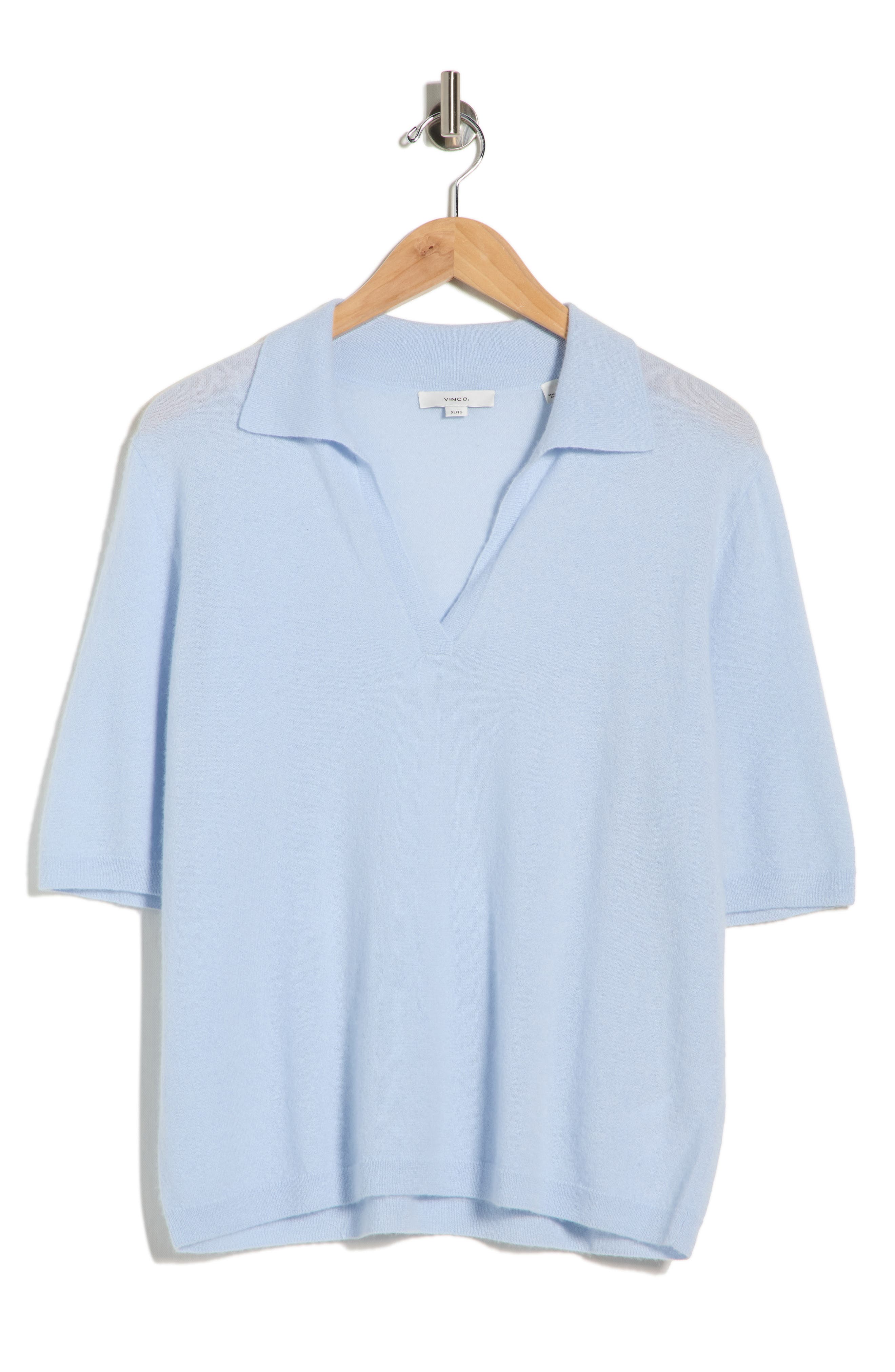 Vince Cashmere & Silk Johnny Collar Polo Sweater