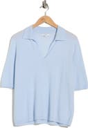 Vince Cashmere & Silk Johnny Collar Polo Sweater