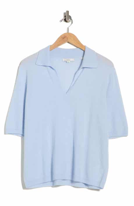 Vince Cashmere & Silk Johnny Collar Polo Sweater