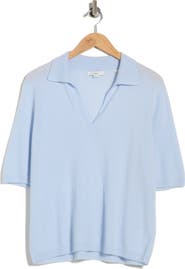 Vince Cashmere & Silk Johnny Collar Polo Sweater