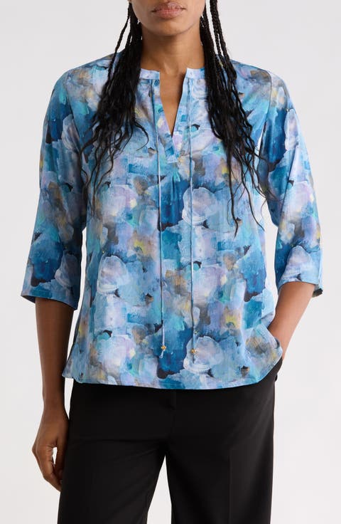 Tassel Print Shift Top