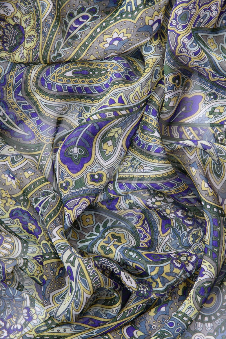 Helena - Large Silk Scarf for Women, Alternate, color, Green
