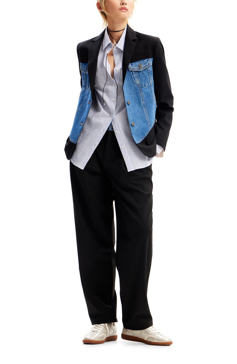 Desigual Hybrid Tailored Trousers, Alternate, color, 