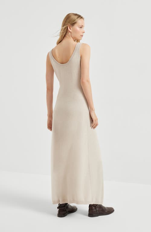 Brunello Cucinelli Cashmere Maxi Dress In Neutral