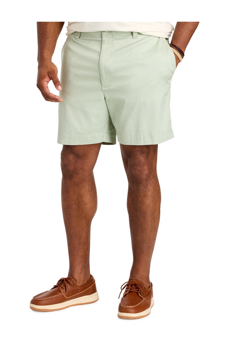 Big & Tall Printed Chino Shorts, Main, color, FROSTY GREEN