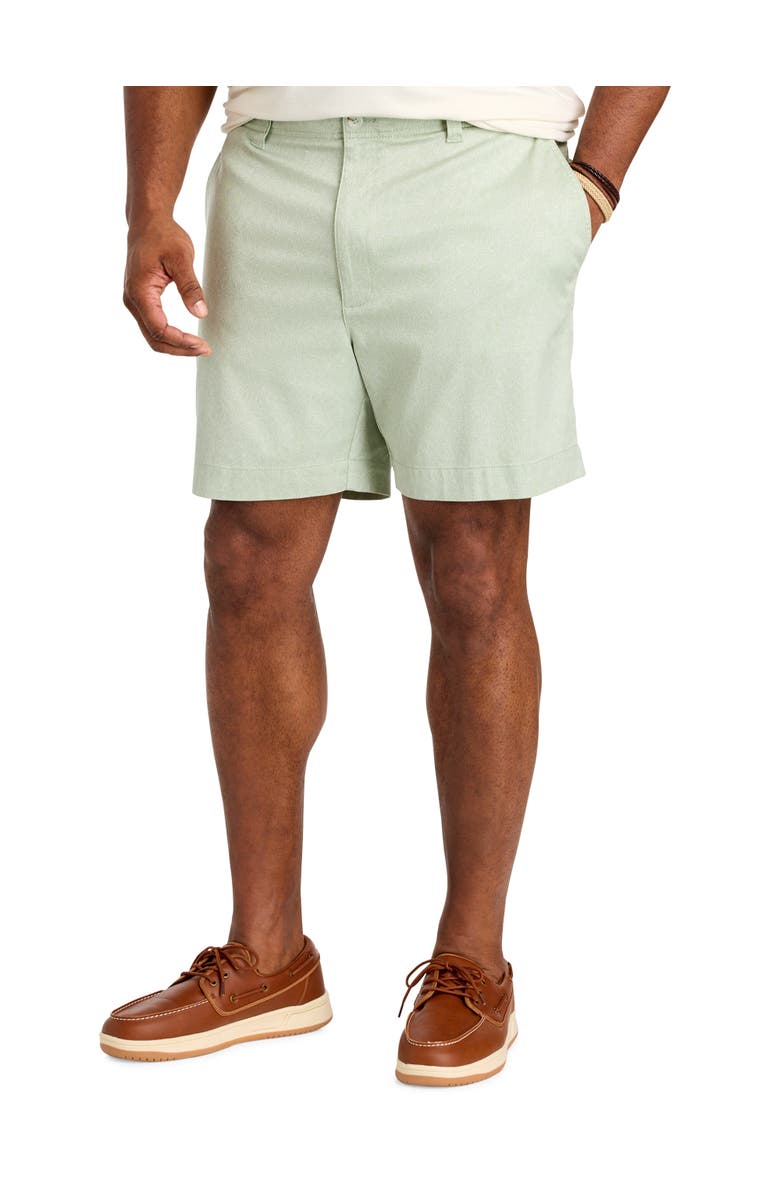 Oak Hill by DXL Big & Tall Printed Chino Shorts, Main, color, Frosty Green