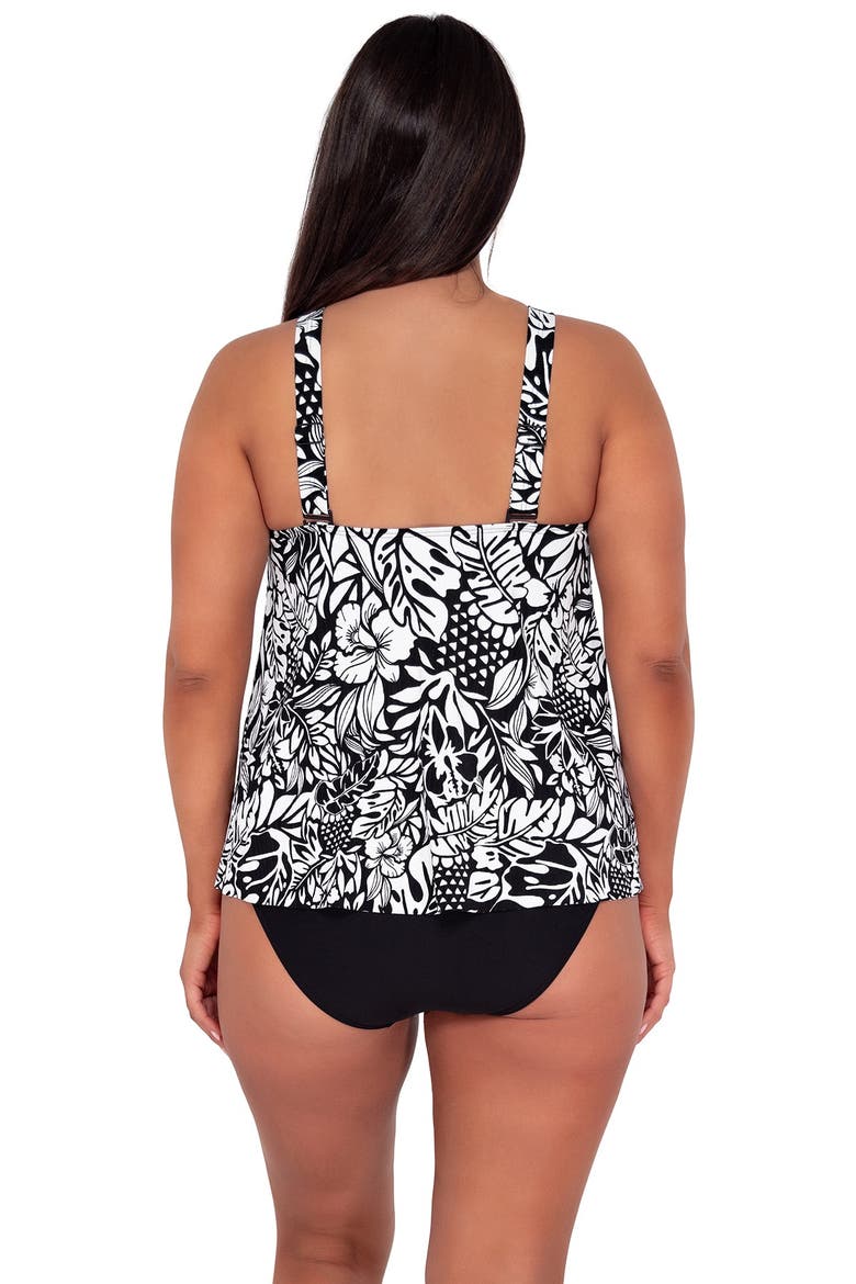 Sadie Tankini Swimsuit Top, Alternate, color, Caribbean Seagrass Texture