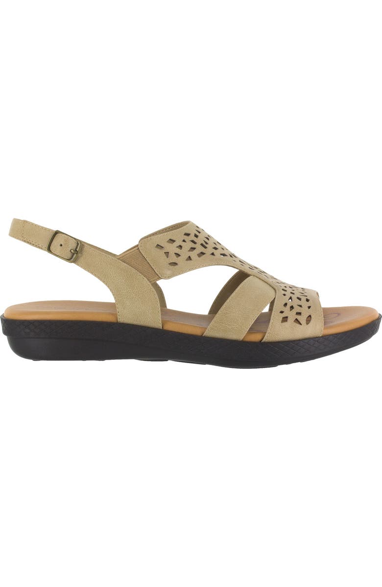 EASY STREET Bolt Perforated Strappy Sandal, Alternate, color, Stone