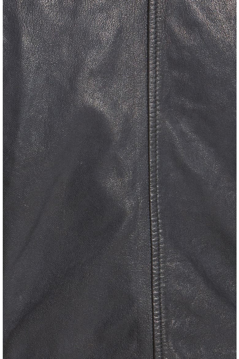 Treasure&Bond Leather Moto Vest, Alternate, color, BLACK