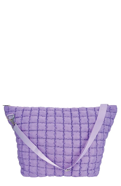 Kids' Vivid Violet Puffy Weekender Bag