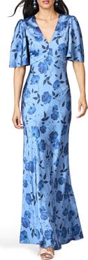 SACHIN BABI Mae Flutter Sleeve Mermaid Gown