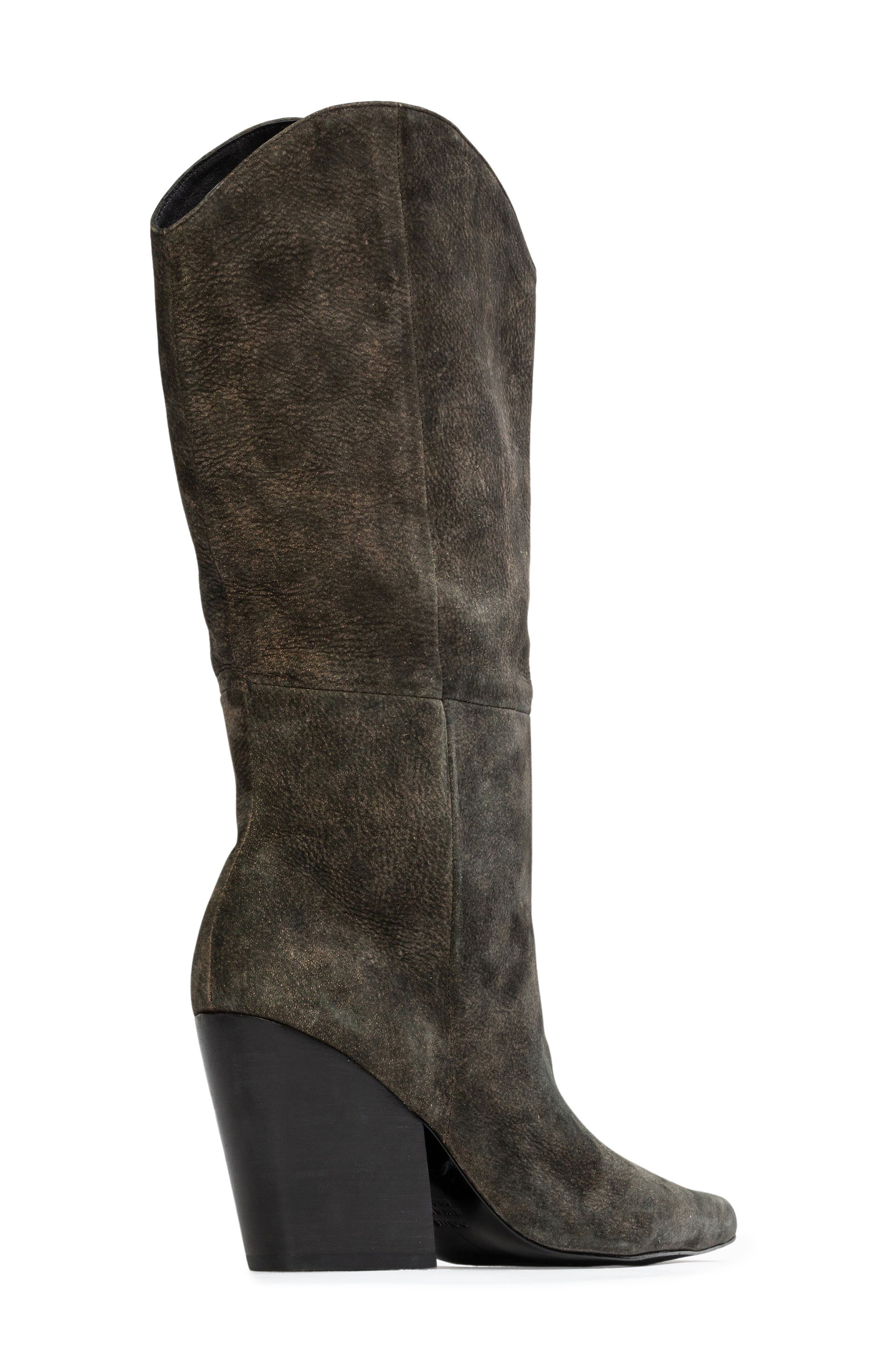 BLACK SUEDE STUDIO Le Noa 100 Pointed Toe Knee High Boot, Alternate, color, 