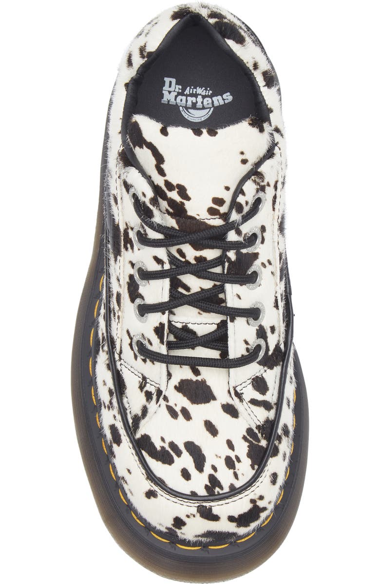 Dr. Martens Buzz 5i Genuine Calf Hair Platform Oxford, Alternate, color, Cream And Black Calf Hair