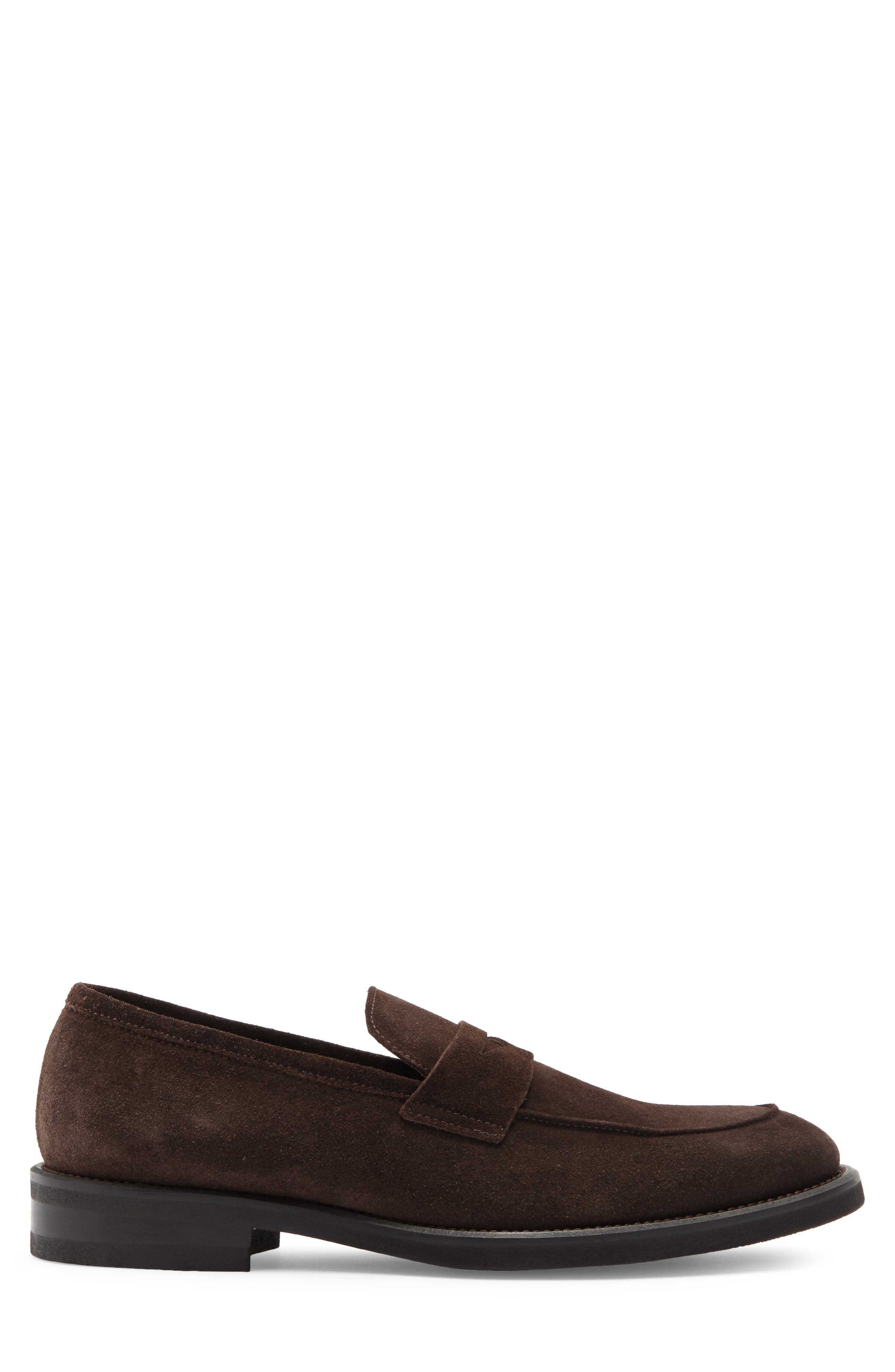 Nordstrom Italian Collection Pienza Casual Penny Loafer, Alternate, color, Brown Torte Suede