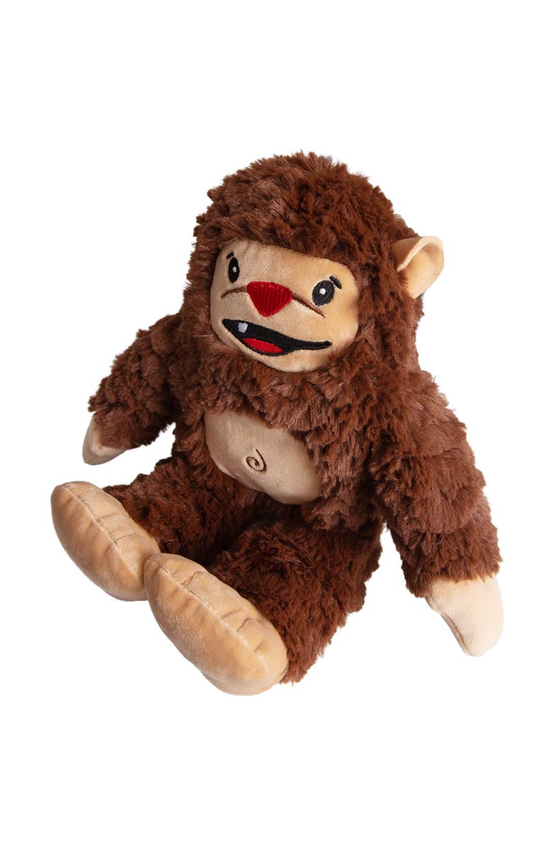 SnugArooz Billy the Big Foot, Brown Plush Dog Toy, Squeaks, Crinkles, Alternate, color, Brown