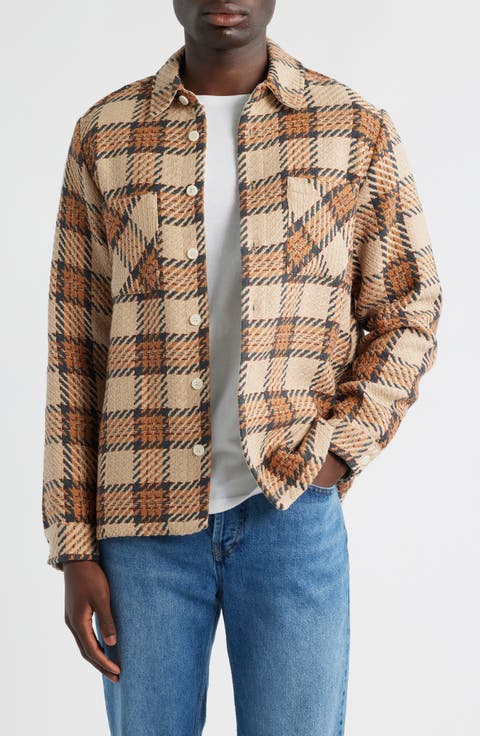 Whiting Check Cotton Blend Button-Up Shirt Jacket