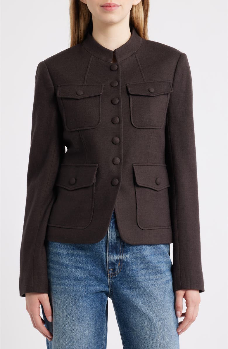 rag & bone Mercer Wool Jacket, Alternate, color, Coffe