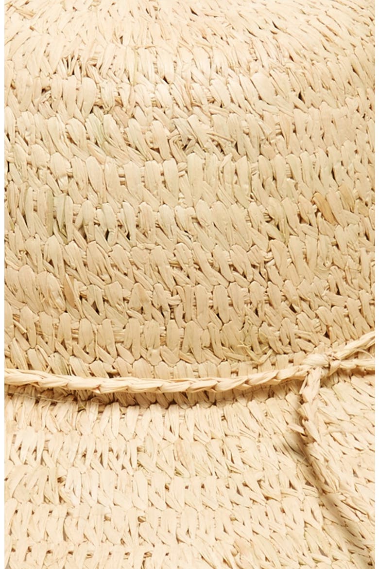 'Crochete' Raffia Sun Hat, Alternate, color, NATURAL