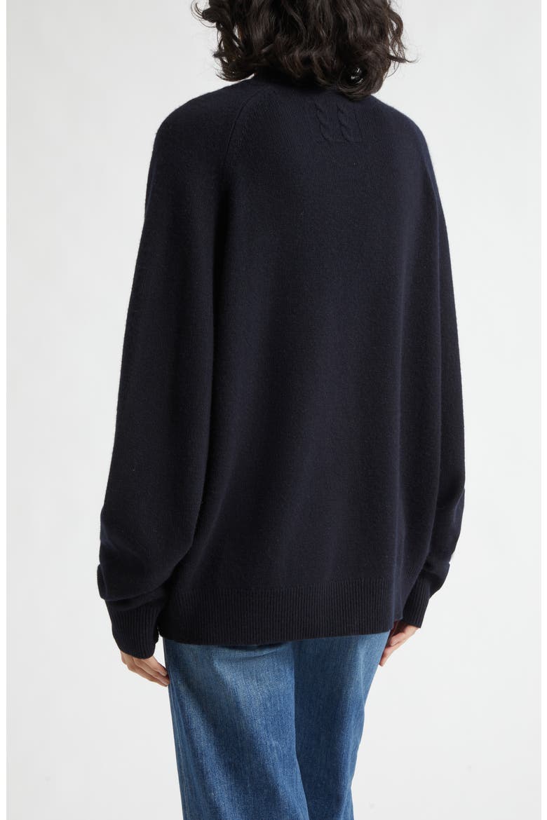 Feron Cashmere V-Neck Sweater, Alternate, color, DARK NAVY