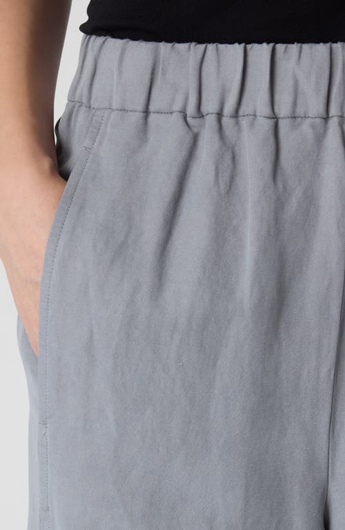 Eileen Fisher Silk Straight Ankle Pants In Greystone