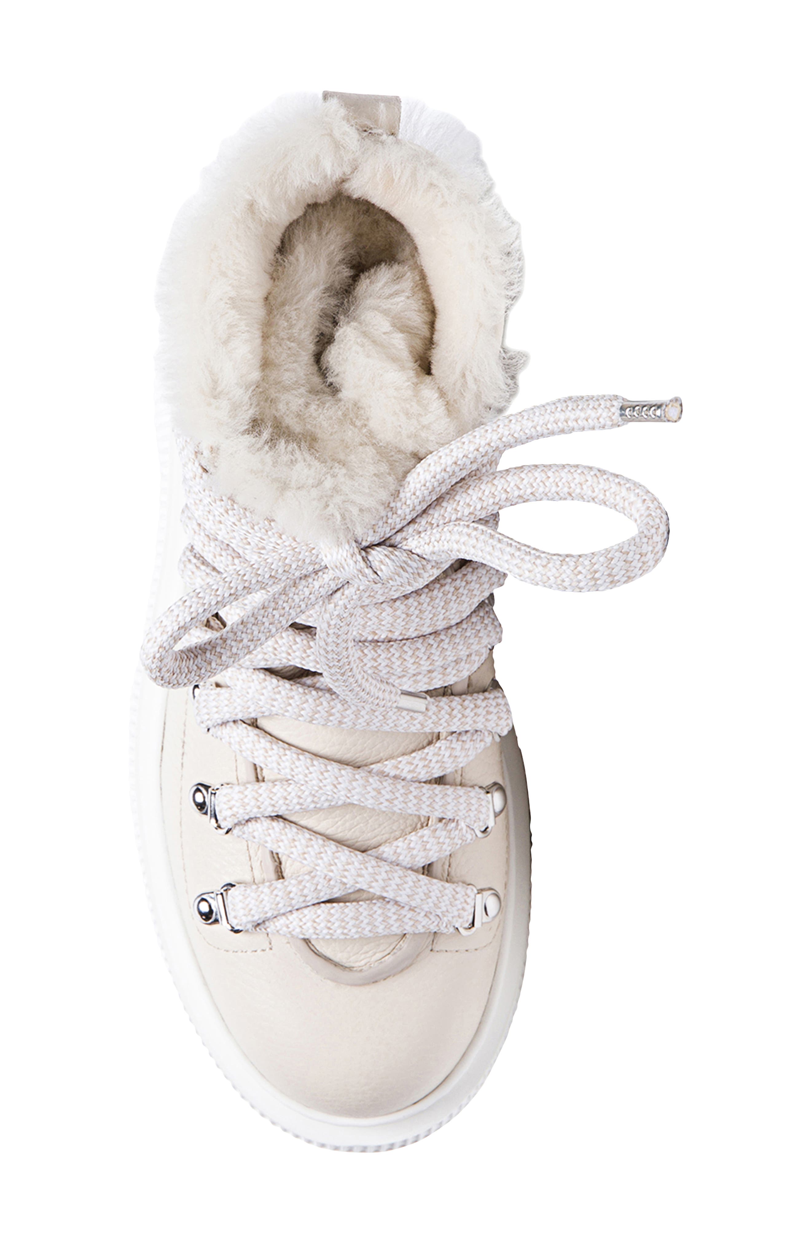 Santoni Genuine Shearling Bootie, Alternate, color, 