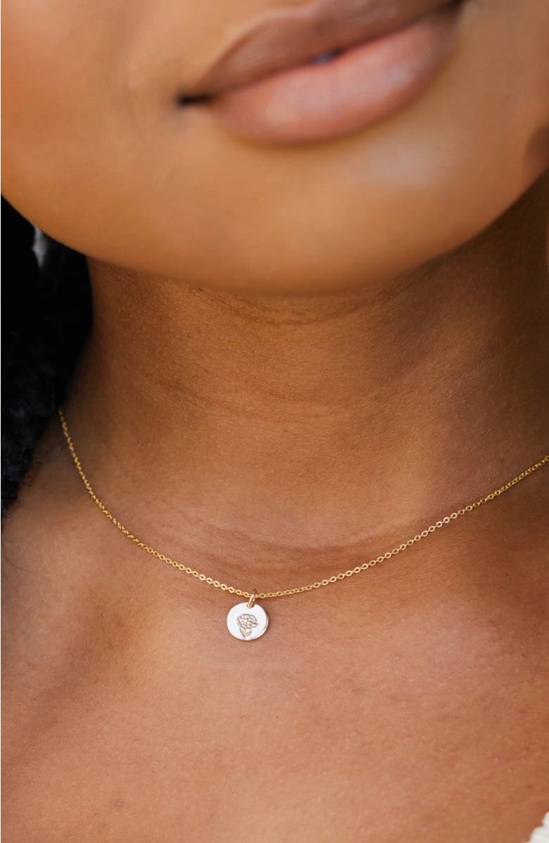 MADE BY MARY January Birth Flower Necklace, Alternate, color, Silver