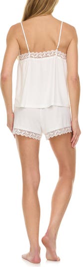 Maribel Lace Trim Jersey Short Pajamas