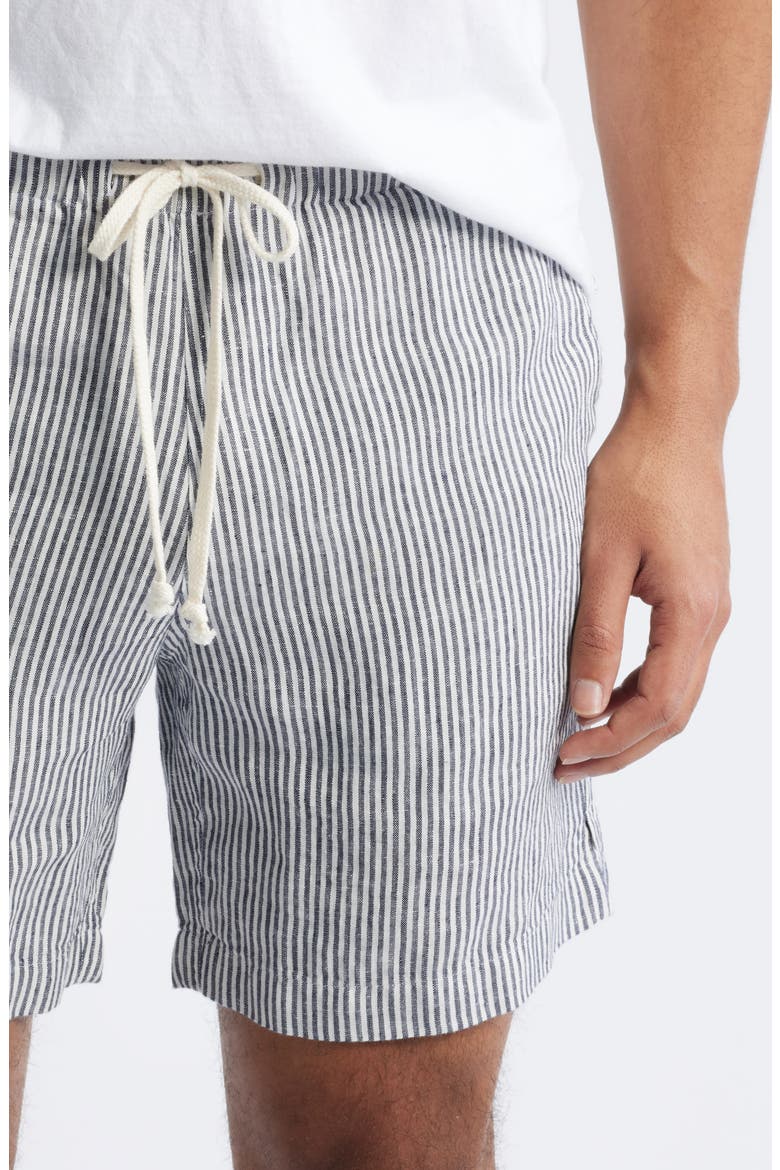 Bo Linen Drawstring Shorts, Alternate, color, LINES