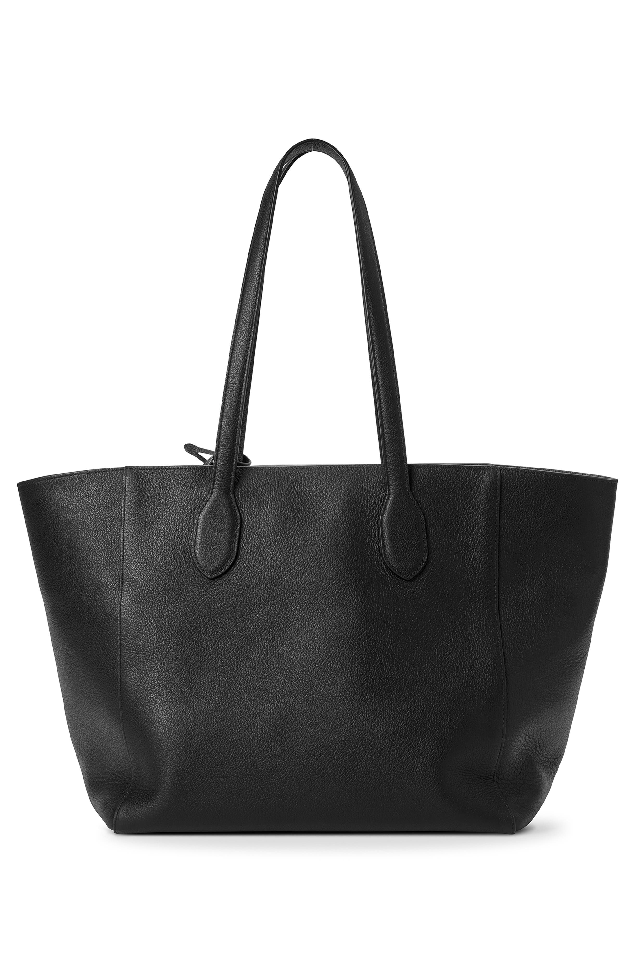 Shinola Runabout Pebble Leather Tote, Alternate, color, Black