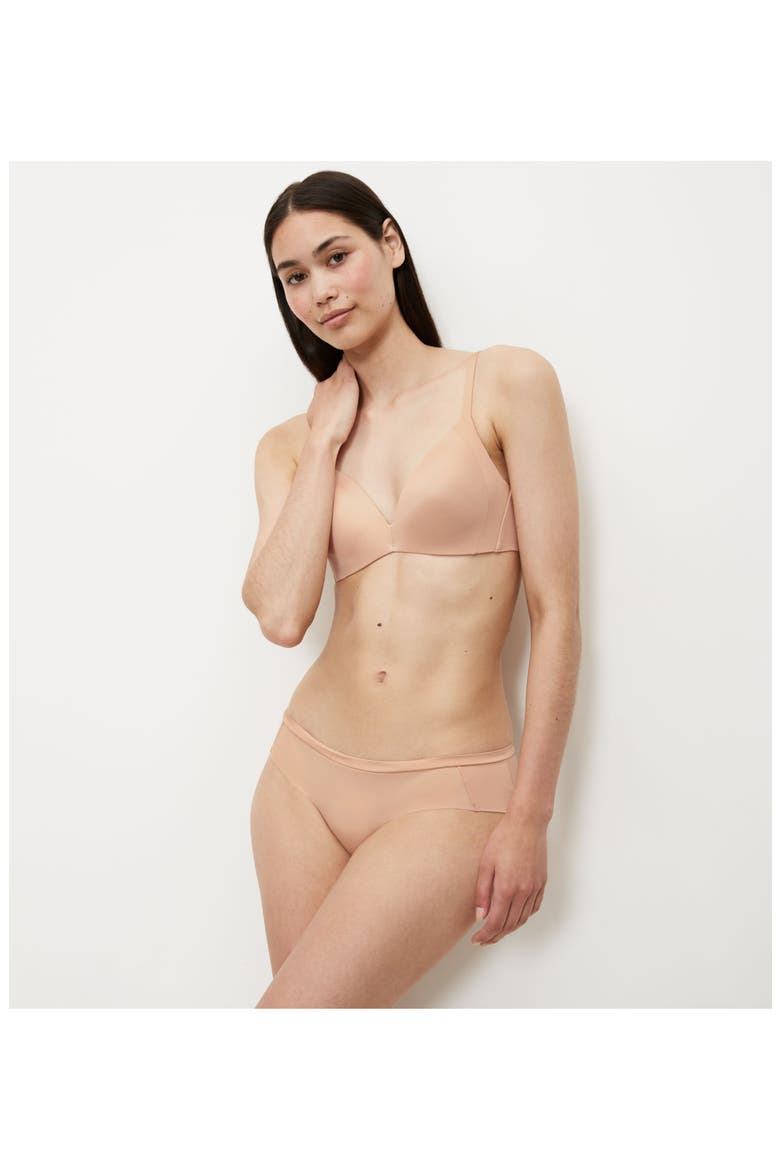 Body MakeUp Soft Touch Wireless Padded Bra, Alternate, color, Neutral Beige