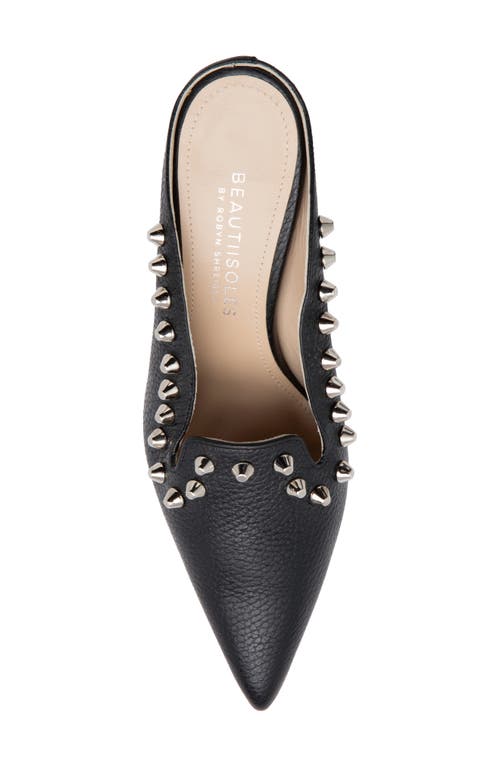 Beautiisoles Goergia Pointed Toe Mule In Black