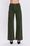 Pistola Penny High Waist Raw Hem Wide Leg Jeans