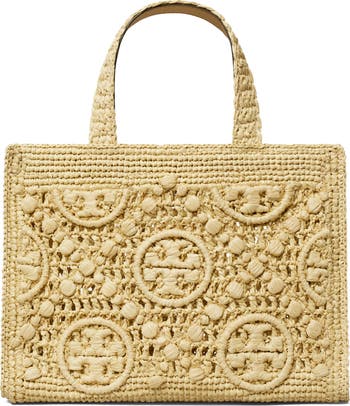 Tory Burch T Monogram Raffia Square Tote | Nordstrom
