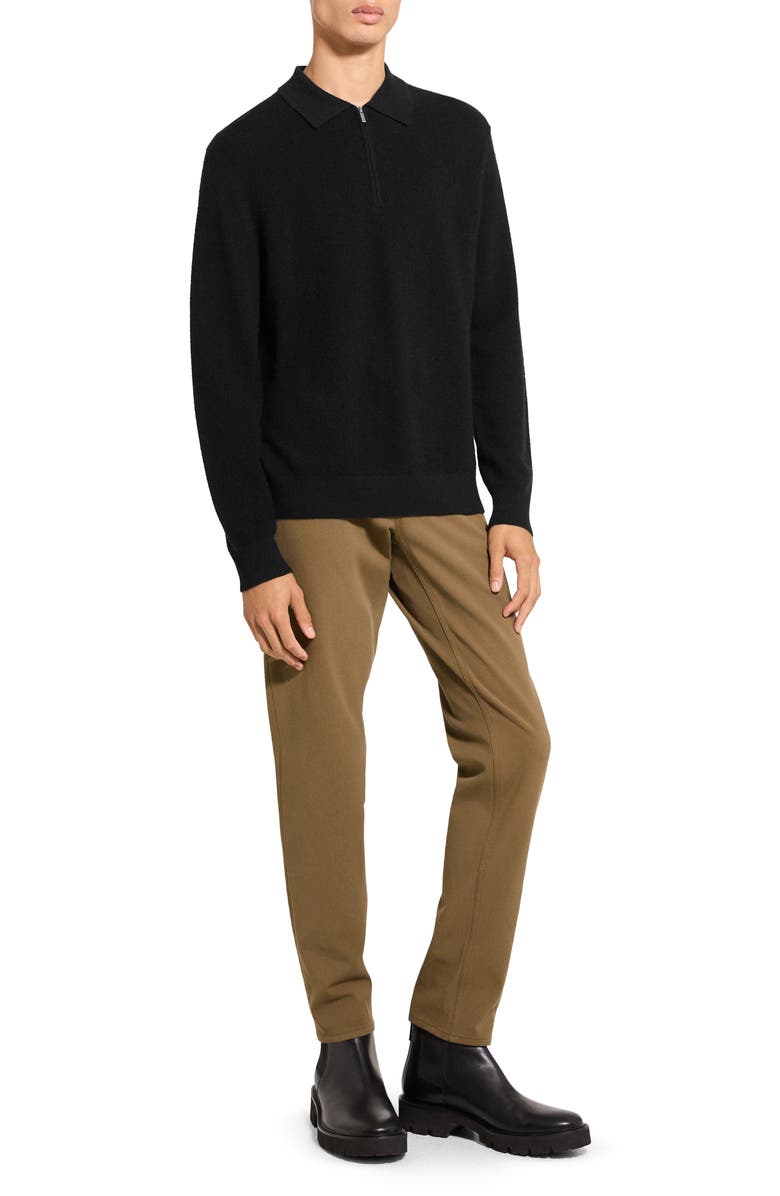 Theory Cyr Quarter Zip Cashmere Sweater, Alternate, color, Black