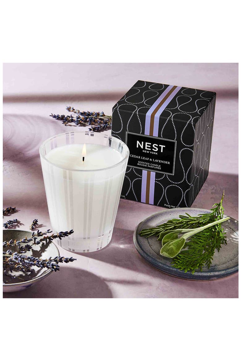 Cedar Leaf & Lavender Scented Candle, Alternate, color, NO COLOR