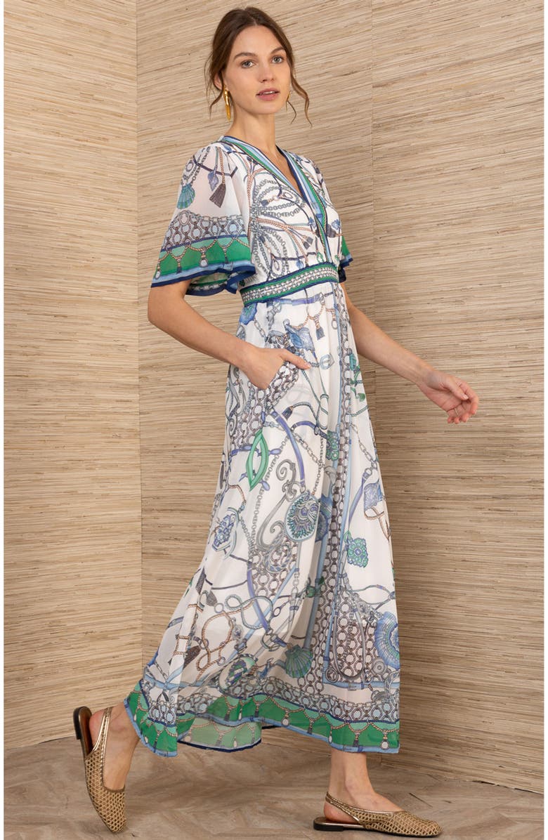 Hale Bob Neve Chiffon Dress, Alternate, color, Blue