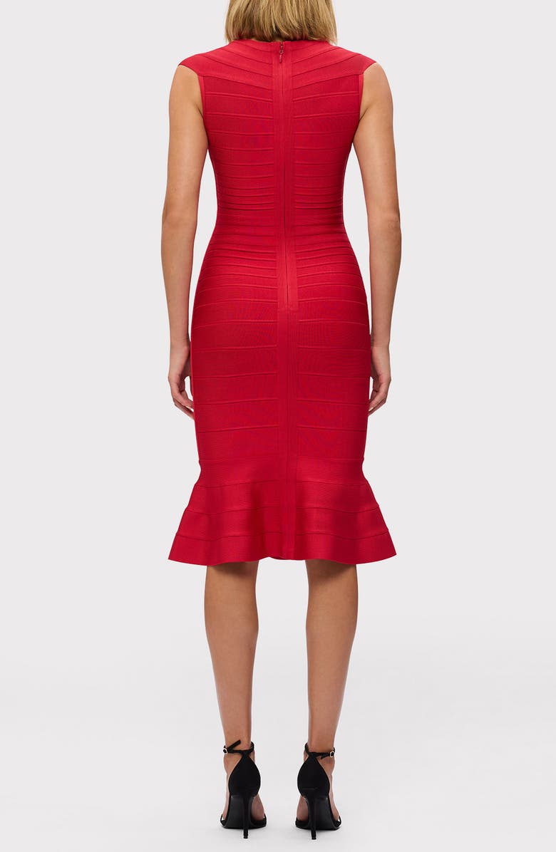 Herve Leger The Sophie Bandage Dress, Alternate, color, Lipstick Red