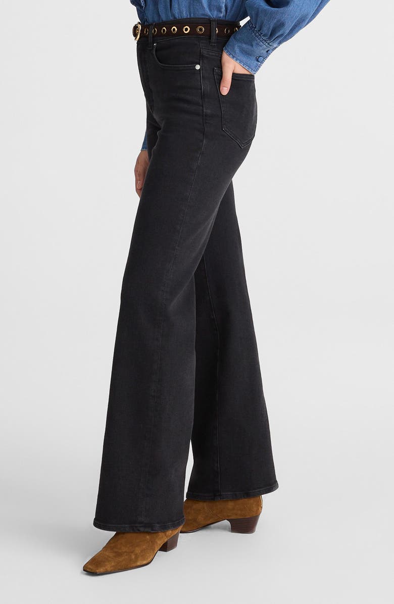 Madewell The Wide Leg Jeans, Alternate, color, Black Frost