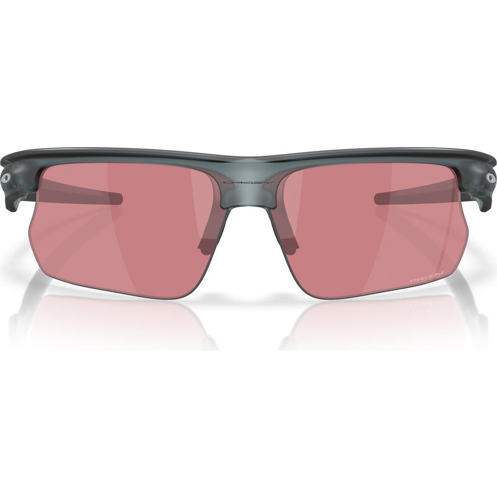 Shop Oakley Bisphera 68mm Prizm™ Gradient Oversize Rectangular Sunglasses In Matte Crystal Black