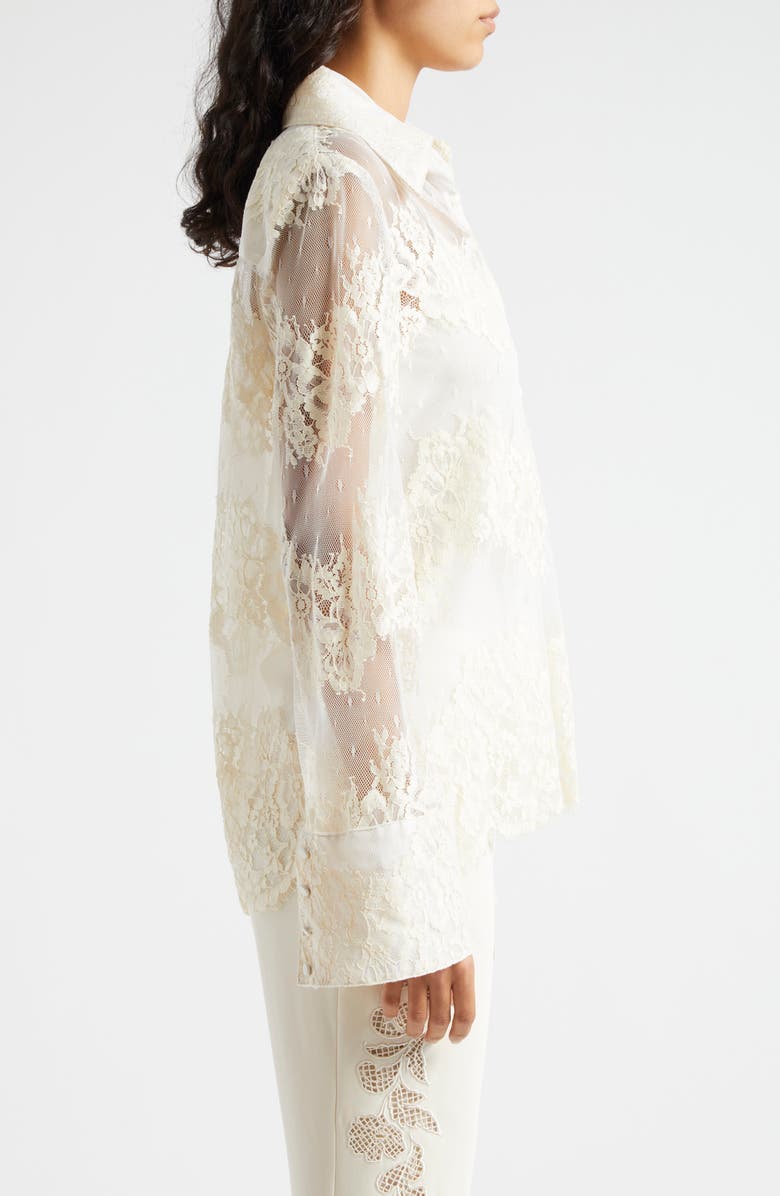 Cinq à Sept Missy Embroidered Floral Lace Mesh Top, Alternate, color,