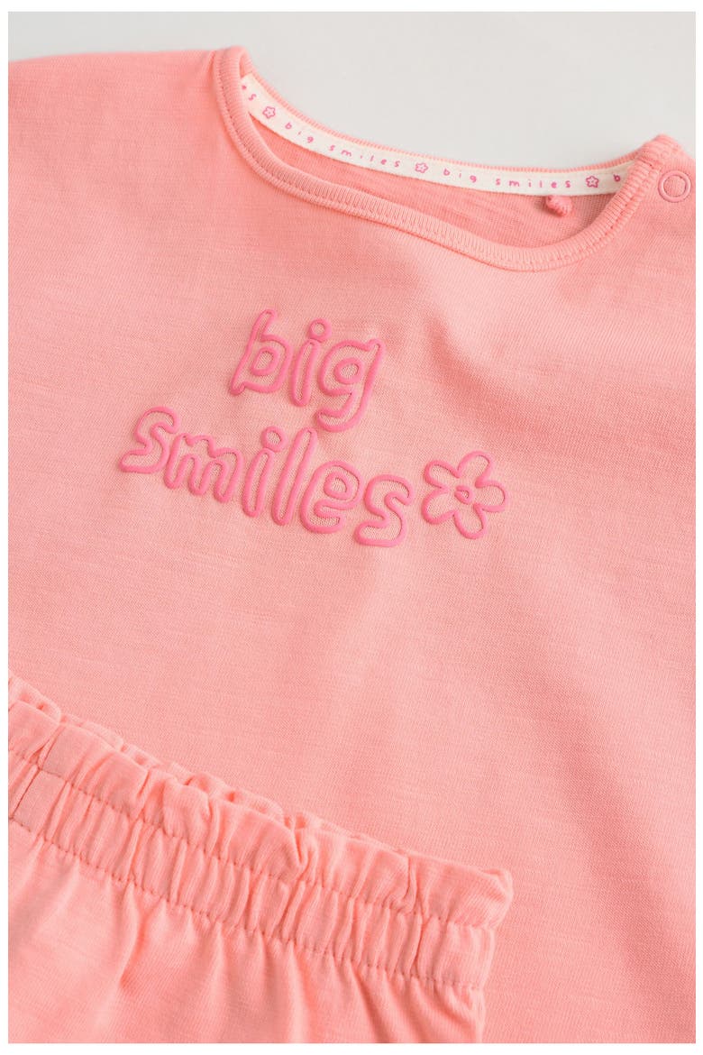 Appliqué T-Shirt & Shorts, Alternate, color, PINK