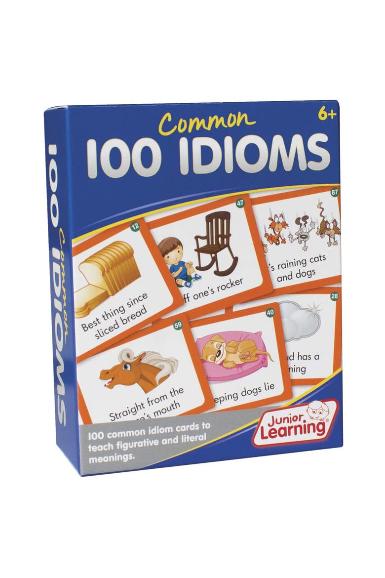 100 Common Idioms Educational Activity Cards, Alternate, color, Multicolored