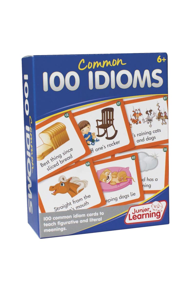 Junior Learning 100 Common Idioms Educational Activity Cards, Alternate, color, 