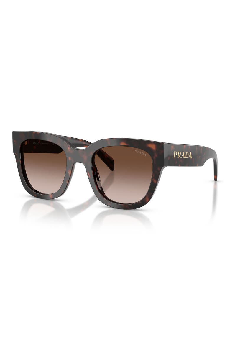 52mm Square Sunglasses, Alternate, color, ROOT TORTOISE / BROWN GRADIENT