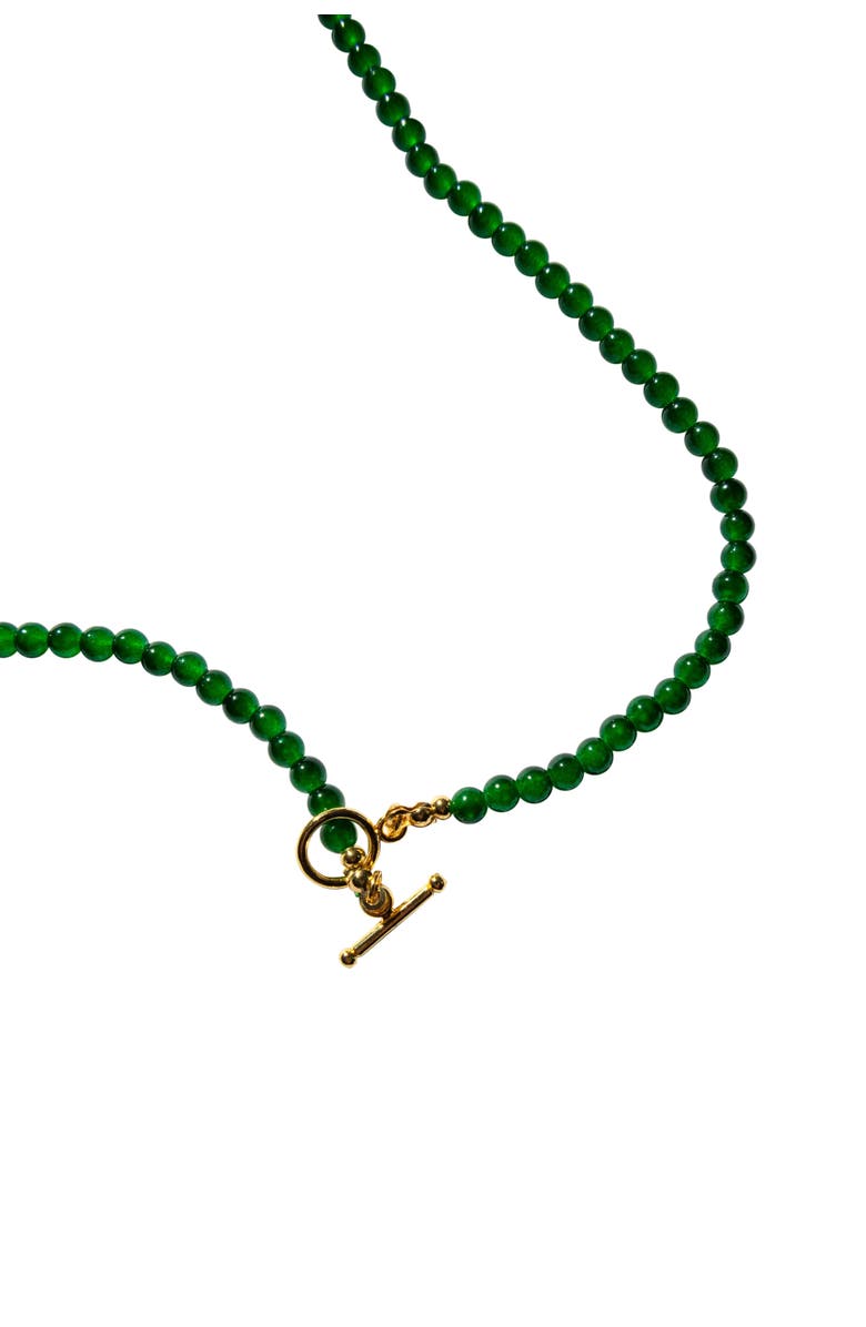 seree Forest Green chalcedony beaded necklace, Alternate, color, 