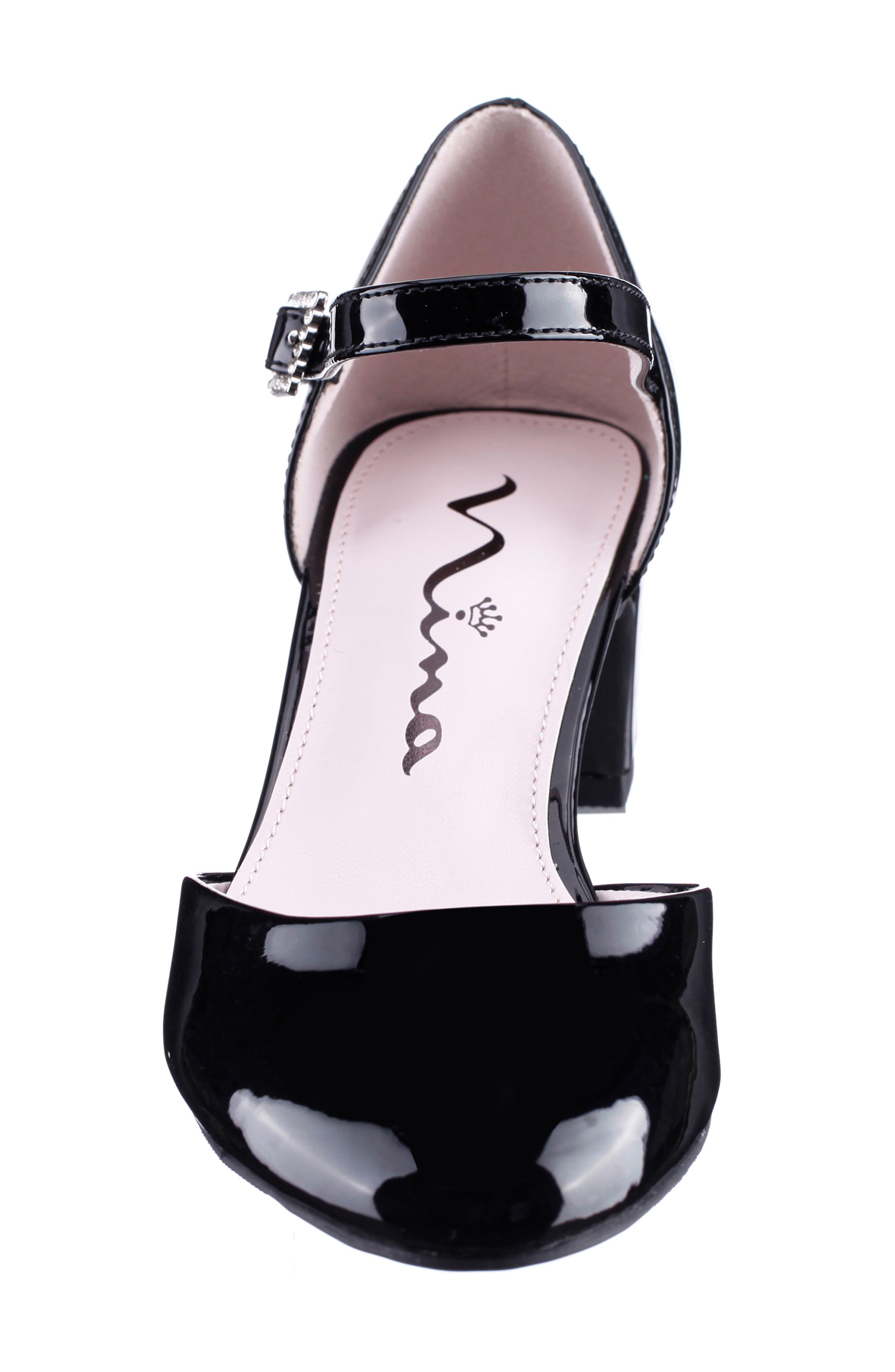 Nina Kids' Macey Pump, Alternate, color, Black Patent