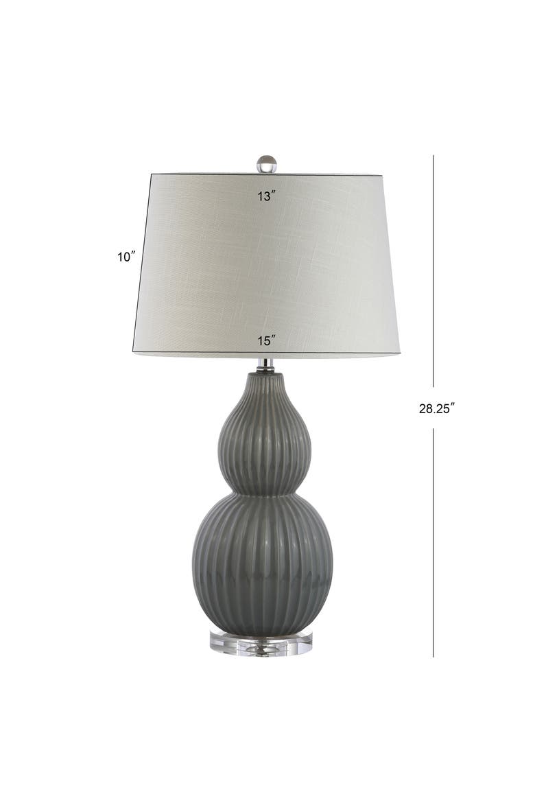 Thatcher 28.25" Contemporary Transitional Ceramic LED Table Lamp, Alternate, color, Gray