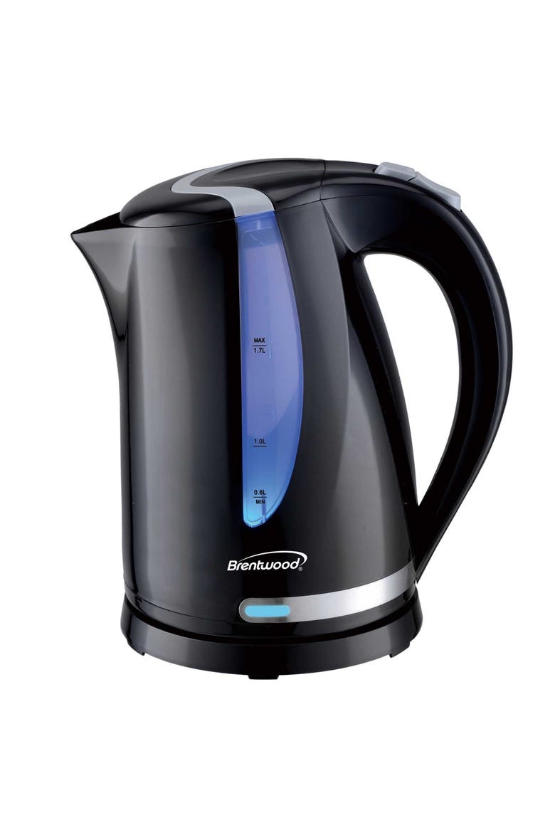 1.7L 1100W 360 Cordless Electric Kettle, Main, color, Black