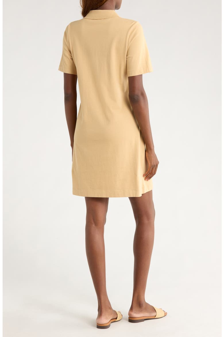 Islandscape Jersey Polo Dress, Alternate, color, CROISSANT