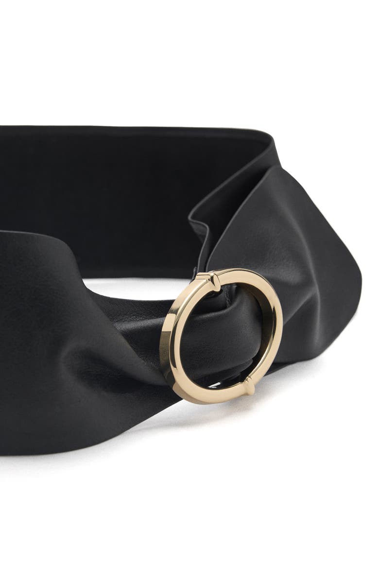 MANGO Obi Leather Belt, Alternate, color, 